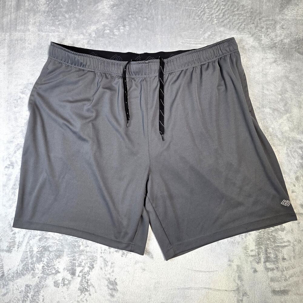 Zelos Mens 3XLT Grey Gym Shorts